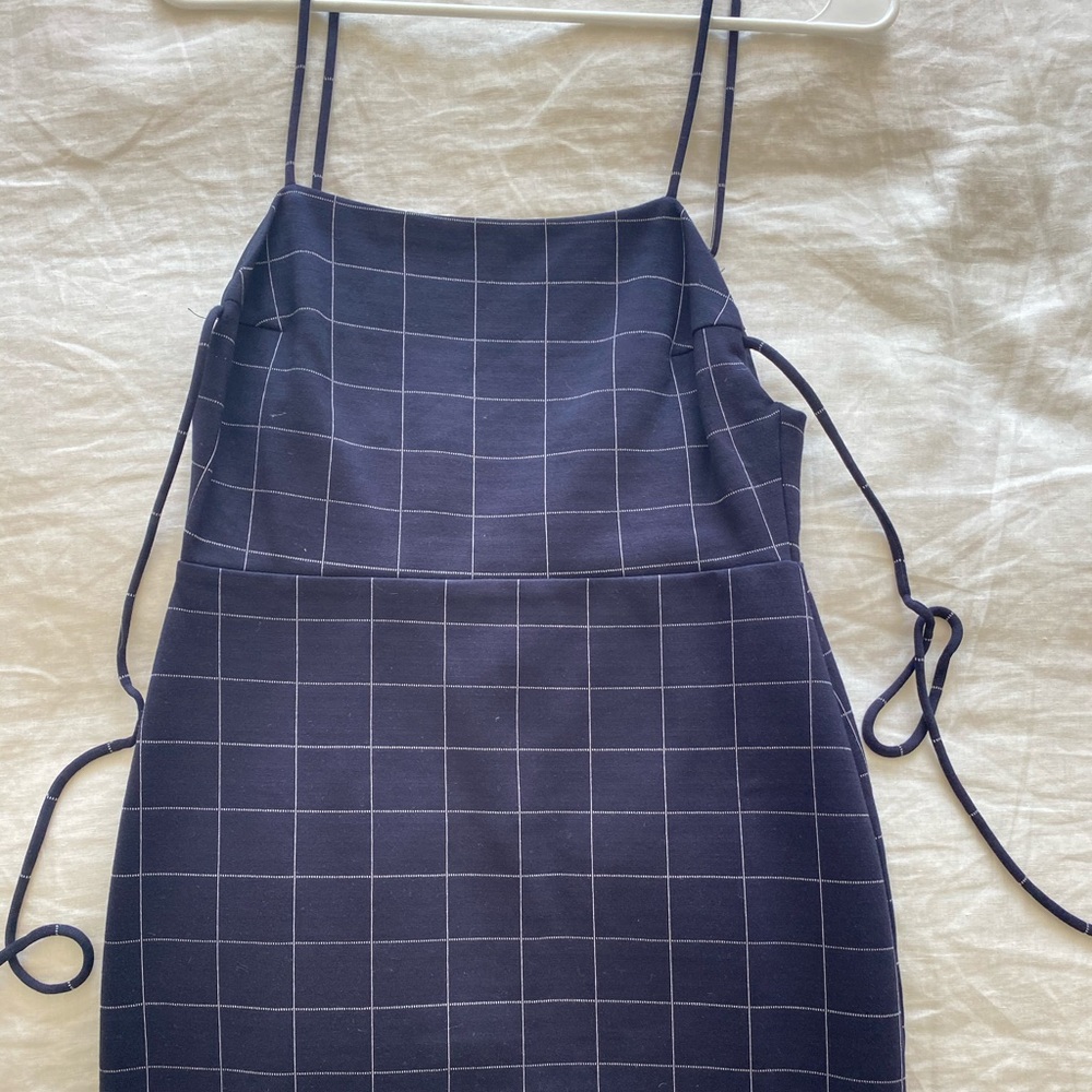 Urban Outfitters. Blue & White Plaid Mini Dress